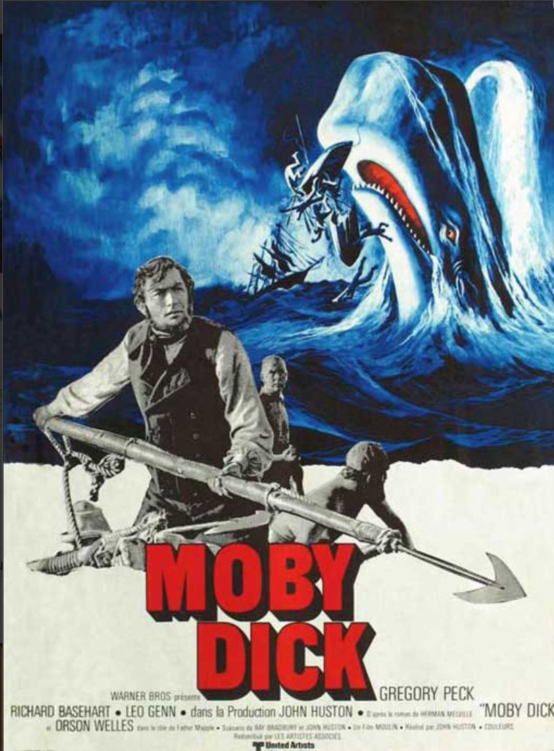 Moby Dick Starring Gregory Peck on a  11x17 Unframed Movie Poster is Custom Printed on Heavy Card Stock Paper.