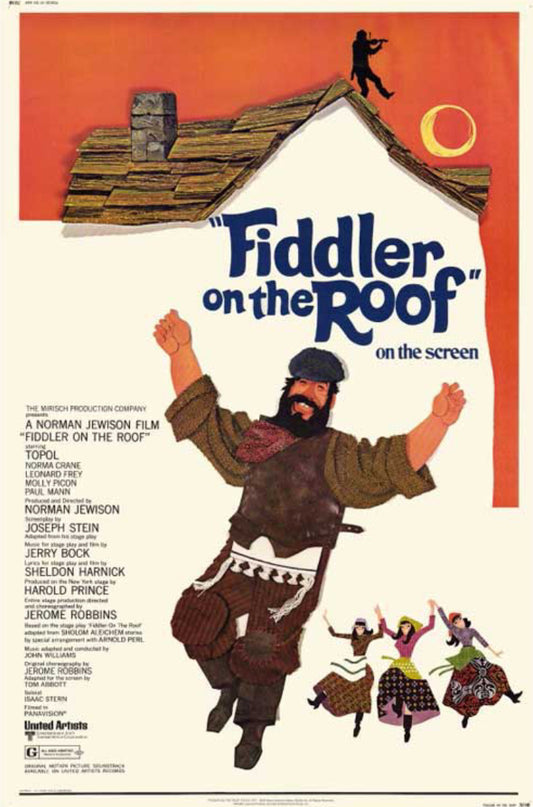 Fiddler on The Roof 11x17 Unframed Movie Poster is Custom Printed on Heavy Card Stock Paper.