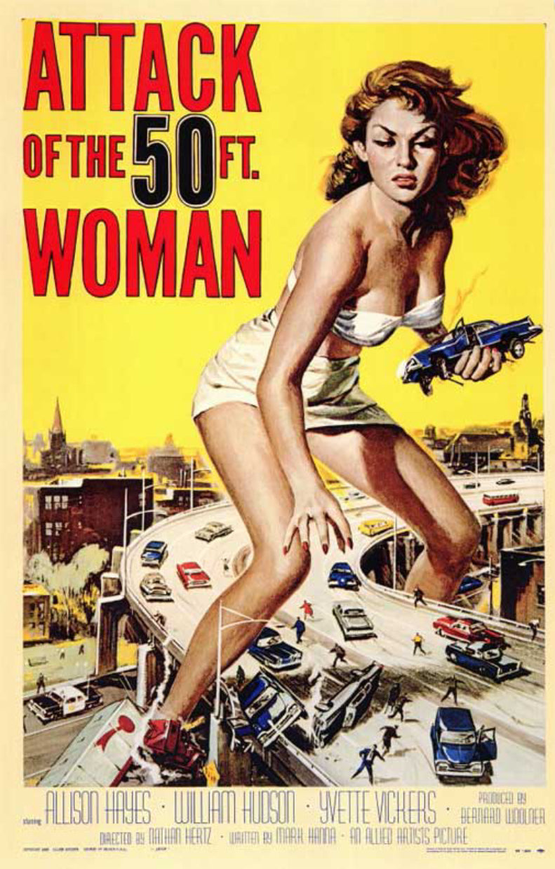 Attack Of The 50 Foot Woman 11x17 Unframed Movie Poster.Custom Printed on Heavy Card Stock Paper.