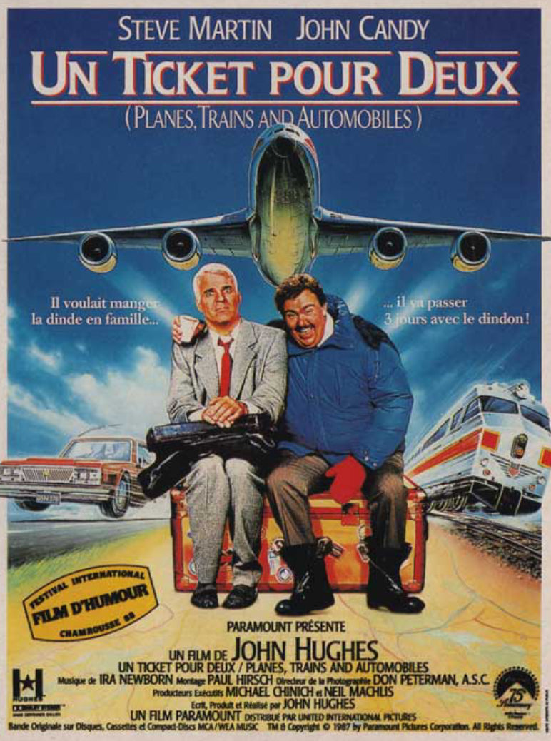 Planes Trains and Automobiles 11x17 Unframed Movie Poster,French Version is Custom Printed on Heavy Card Stock Paper.