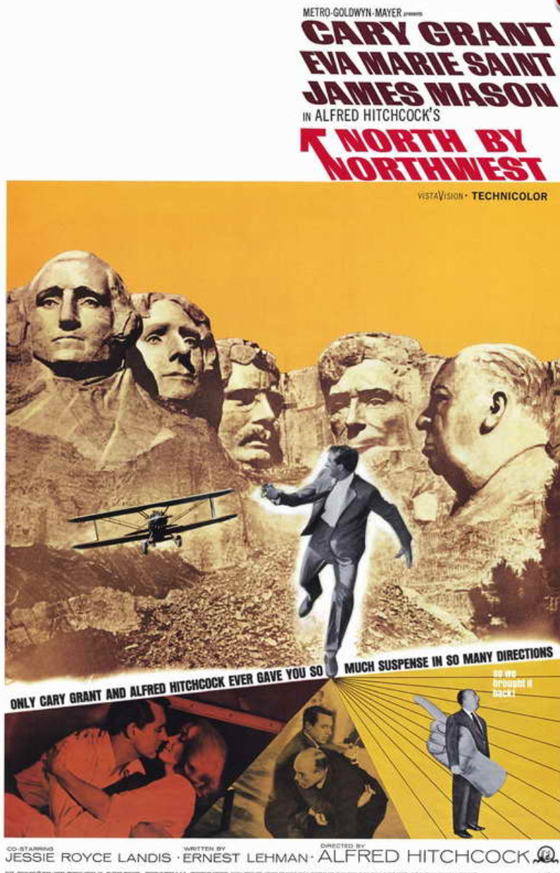 North By Northwest From Alfred Hitchcock on a 11x17 Unframed Movie Poster is Custom Printed on Heavy Card Stock Paper.