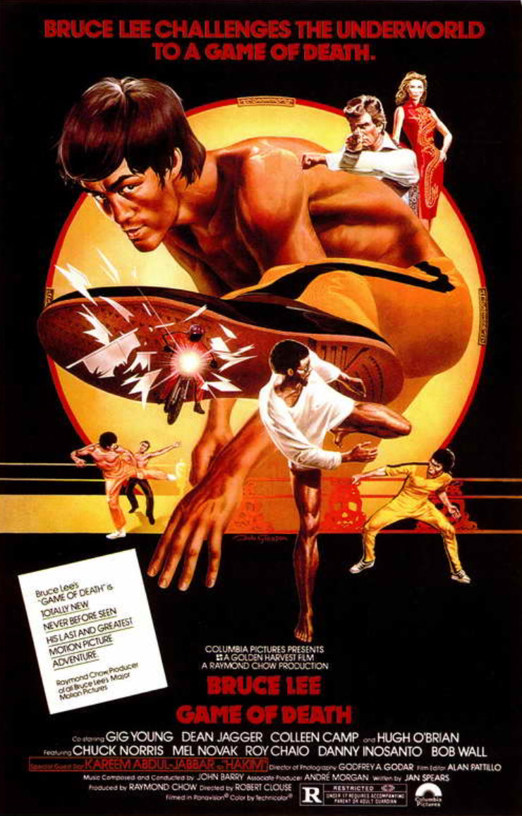 Game of Death,Bruce Lee in His Last Motion Picture From 1994.On a Unframed 11x17 Movie Poster.Printed on Heavy Card Stock Paper.