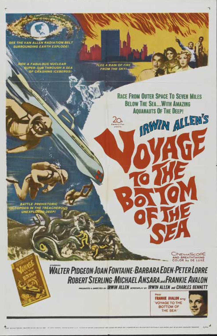 Voyage To The Bottom of The Sea Released in 1961 11x17 Movie Poster Custom Printed on Heavy Card Stock Paper.Available Unframed.