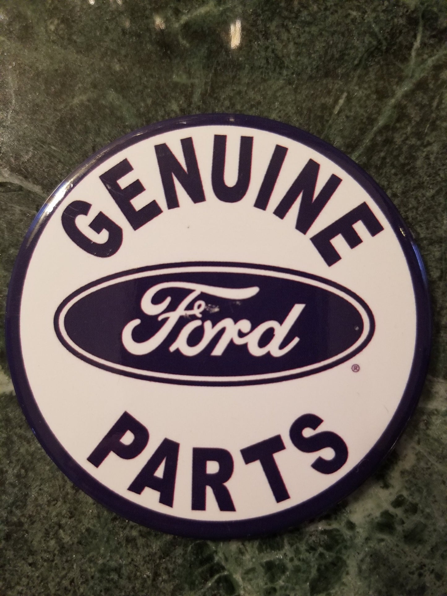 Genuine Ford Parts Refrigerator Magnets,3” Diameter Magnet with Glossy Finish.