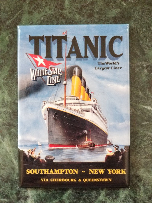 Titanic,Worlds Largest Liner on a Refrigerator Magnet,Steel Magnet with Glossy Finish. A Nice Gift For Mom or Dad.