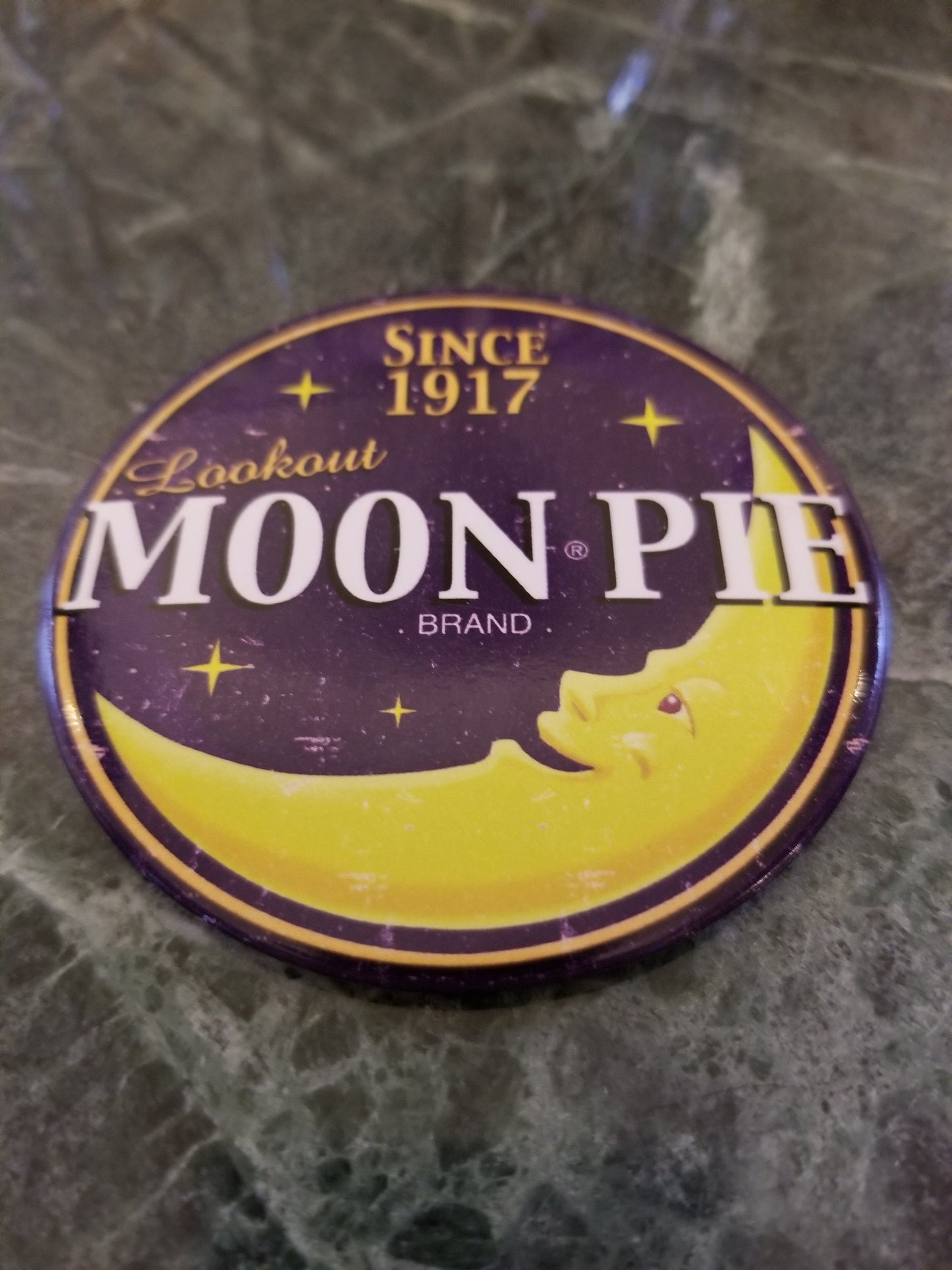 Moon Pie Since 1917 Refrigerator Magnet,3” Diameter Magnet with Glossy Finish.Nice Gift For Mom.