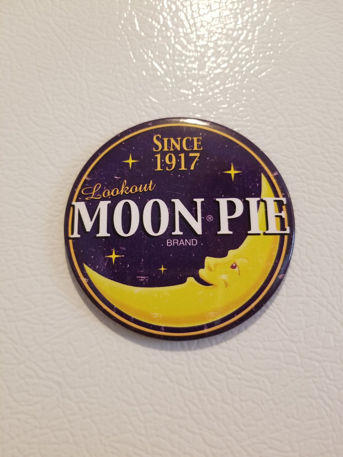 Moon Pie Since 1917 Refrigerator Magnet,3” Diameter Magnet with Glossy Finish.Nice Gift For Mom.