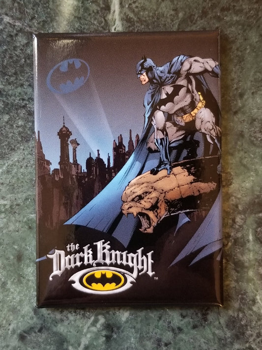 Batman,The Dark Knight.The Defender of Gotham all on a 2x3 Refrigerator Magnet with Glossy Finish.