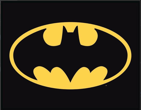 Batman Logo.This Design Is On A 16 W x 12.5 H Tin Sign.This Quality Sign Has A Smooth Clear Coat Finish.