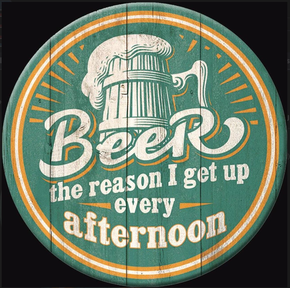 Beer The Reason I get Up Every Afternoon on a 2x3 Refrigerator Magnet with Glossy Finish.Quality Steel Construction. A Gift For Him or Her