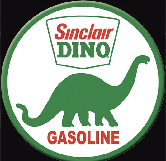 Vintage Sinclair Dino Gasoline on a 2x3 Refrigerator Magnet with Glossy Finish.Quality Steel Construction. A Gift for Him or Her.