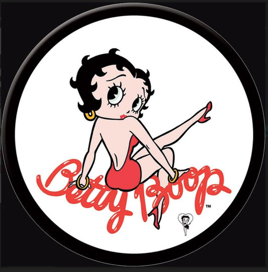 Betty Boop, 1930s Cartoon Character on a Refrigerator Magnet,3” Diameter Magnet with Glossy Finish. Quality Steel Construction.