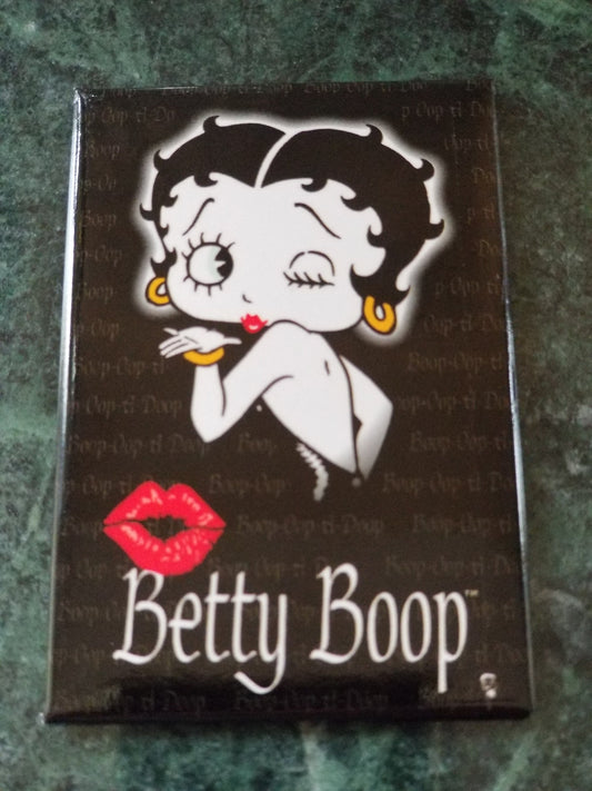 Betty Boop on a 2x3 Refrigerator Magnet with Glossy Finish.Quality steel construction with smooth finish with strong magnet holding power..