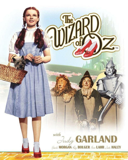 The Wizard of Oz,Dorothy,Toto and Gang on a  12.5” W x 16”H Tin Sign.This Quality Sign Has A Smooth Clear Coat Finish