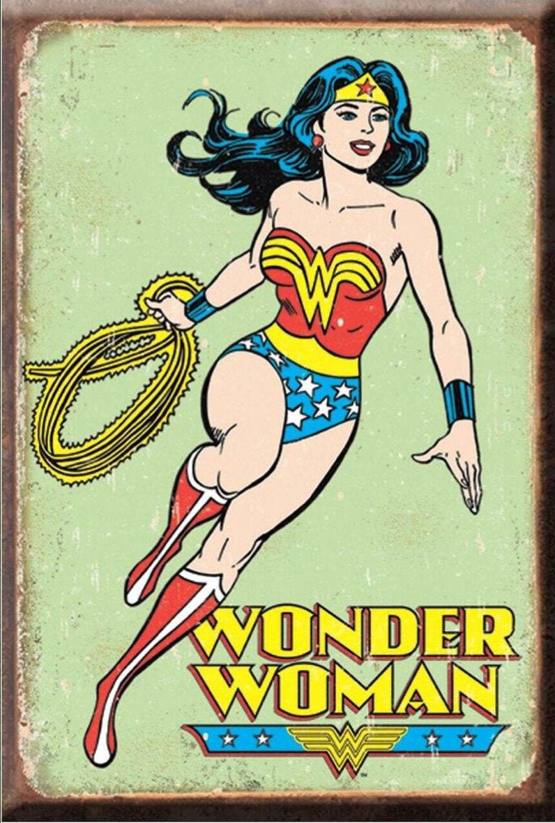 Wonder Woman on a 2x3 Refrigerator Magnet with Glossy Finish. A Nice Gift For Mom.