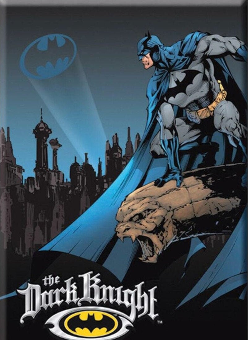 Batman,The Dark Knight.The Defender of Gotham all on a 2x3 Refrigerator Magnet with Glossy Finish.