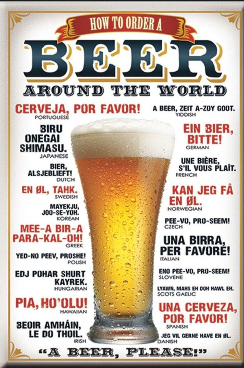 How To Order a Beer From Around The World on a 2x3 Refrigerator Magnet. A Gift For Mom or Dad.