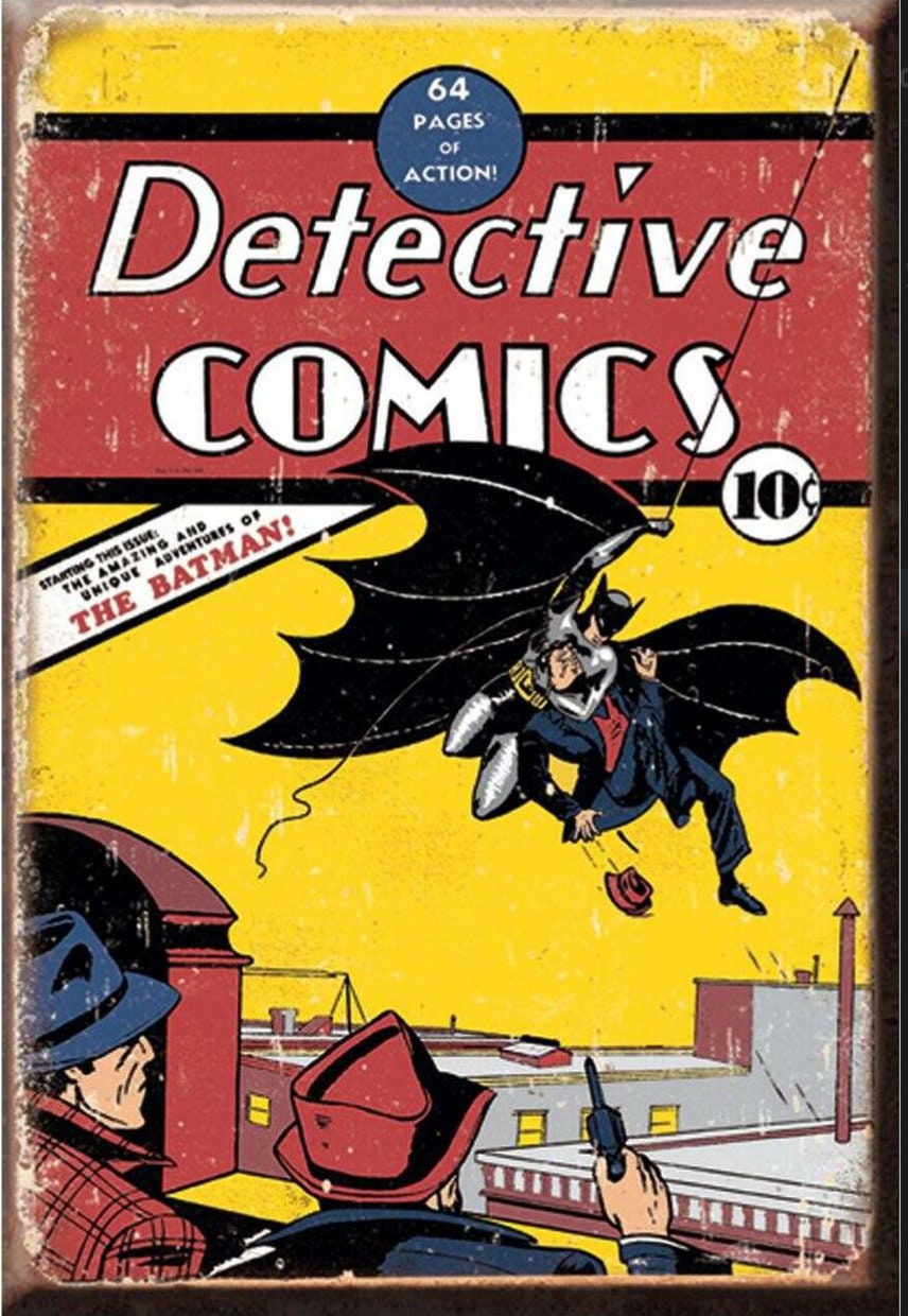 The Batman Detective Comic Book Cover on a 2x3 Magnet with Glossy Finish.Quality steel construction w