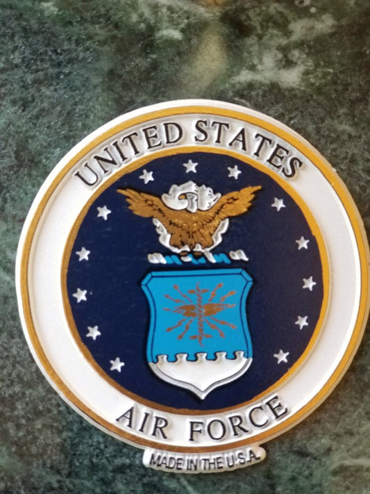 This U.S Air force Magnet measures approximately 5 square inches with a thickness of 0.1”. A Great Gift for Any Veteran .