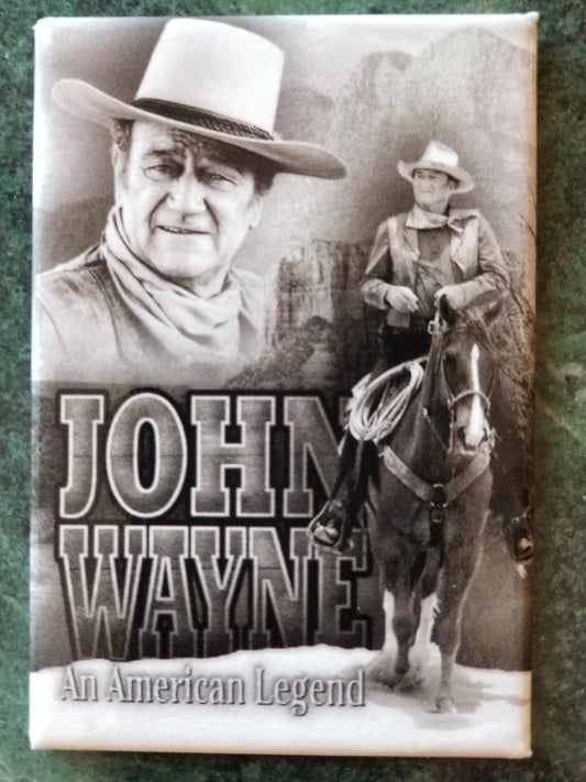 John Wayne An American Legend on a 2x3 Refrigerator Magnet with Glossy Finish.Quality steel construction