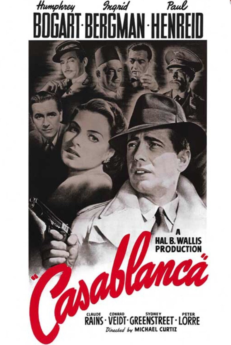 Casablanca Unframed 11x17 Poster. Printed on  Heavy Card Stock Paper.