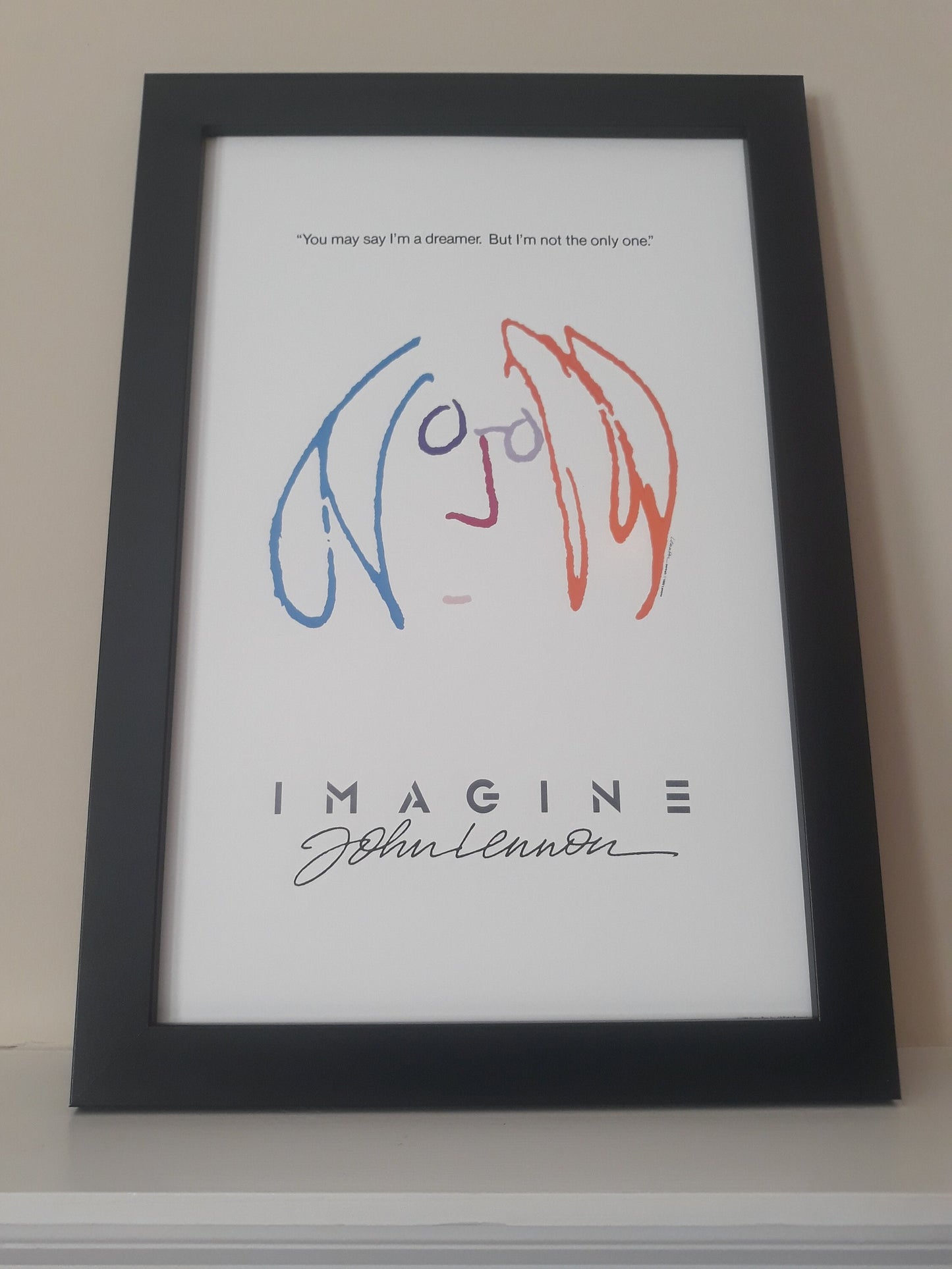 Imagine From John Lennon Unframed 11x17 Poster. Printed on Heavy Card Stock Paper.