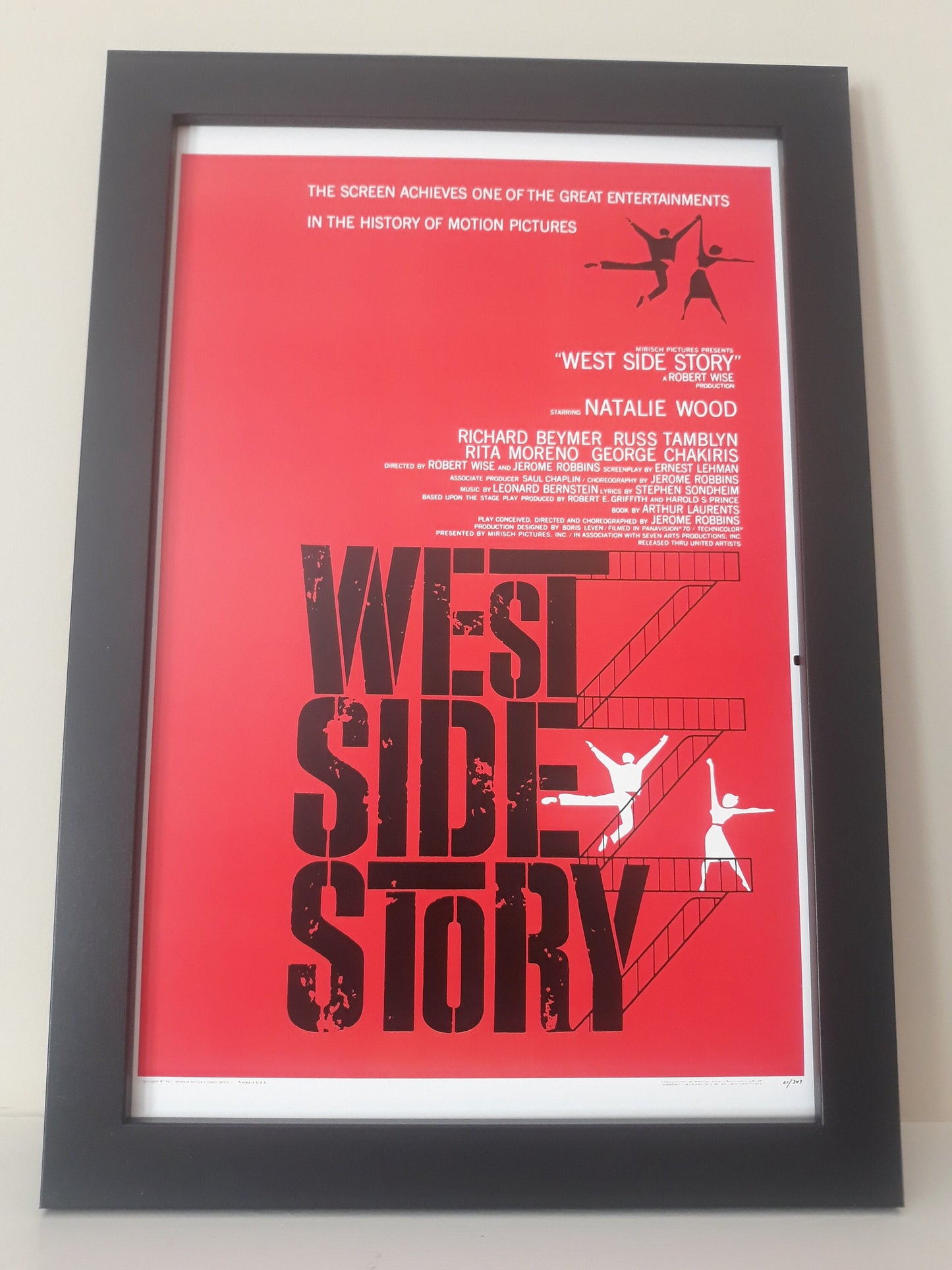 West Side Story Unframed 11x17 Poster. Custom Printed on  Heavy Card Stock Paper.