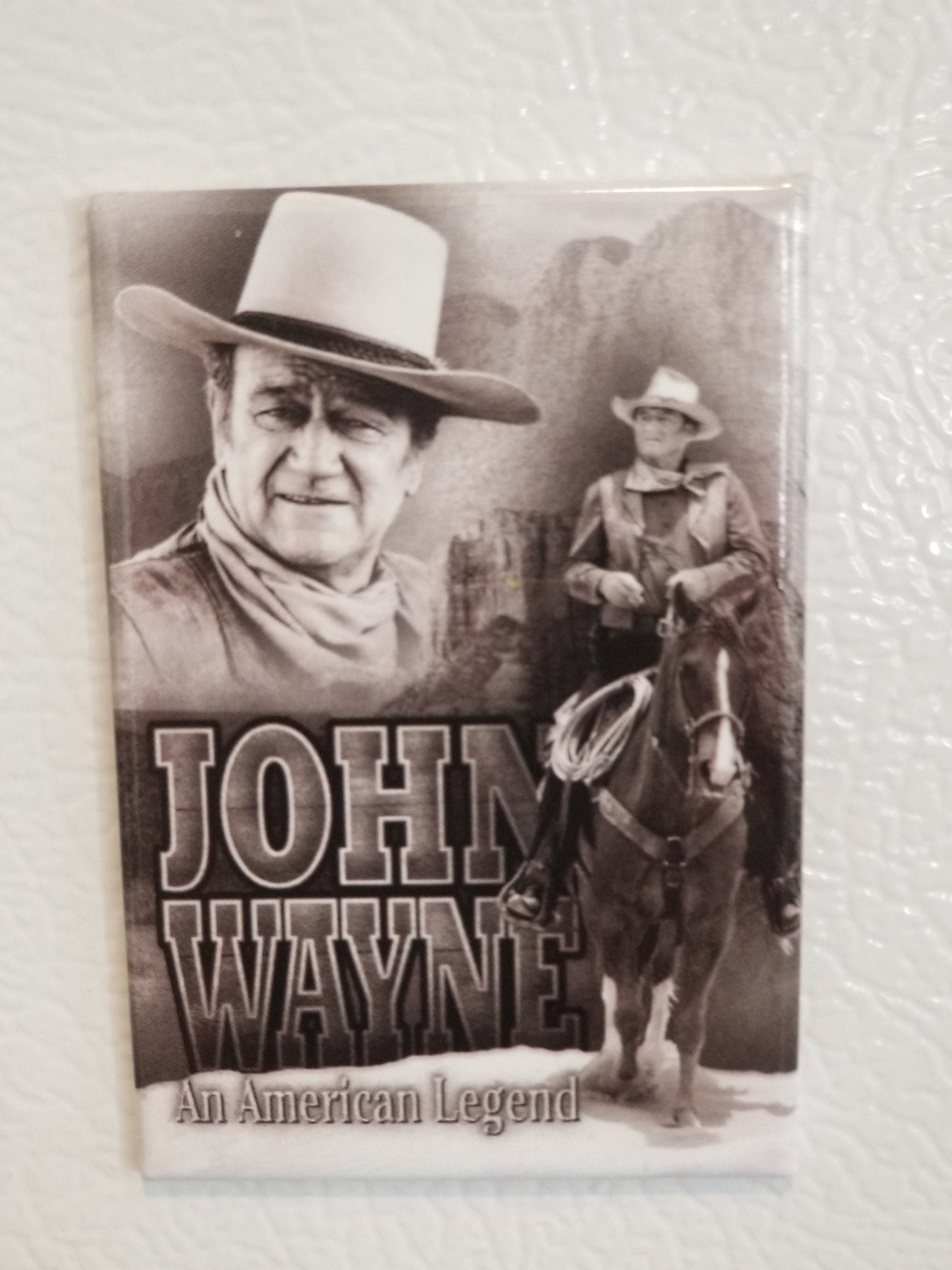 John Wayne An American Legend on a 2x3 Refrigerator Magnet with Glossy Finish.Quality steel construction