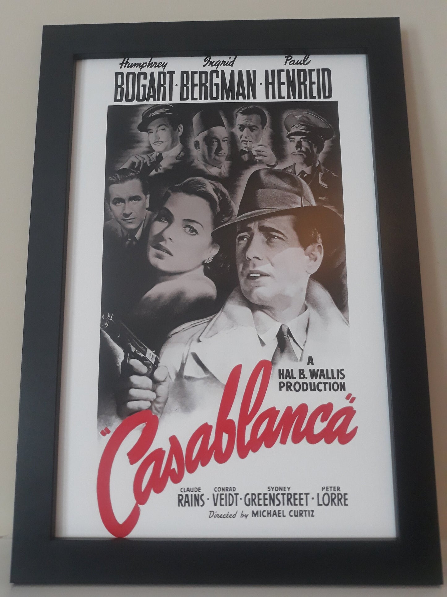 Casablanca Unframed 11x17 Poster. Printed on  Heavy Card Stock Paper.