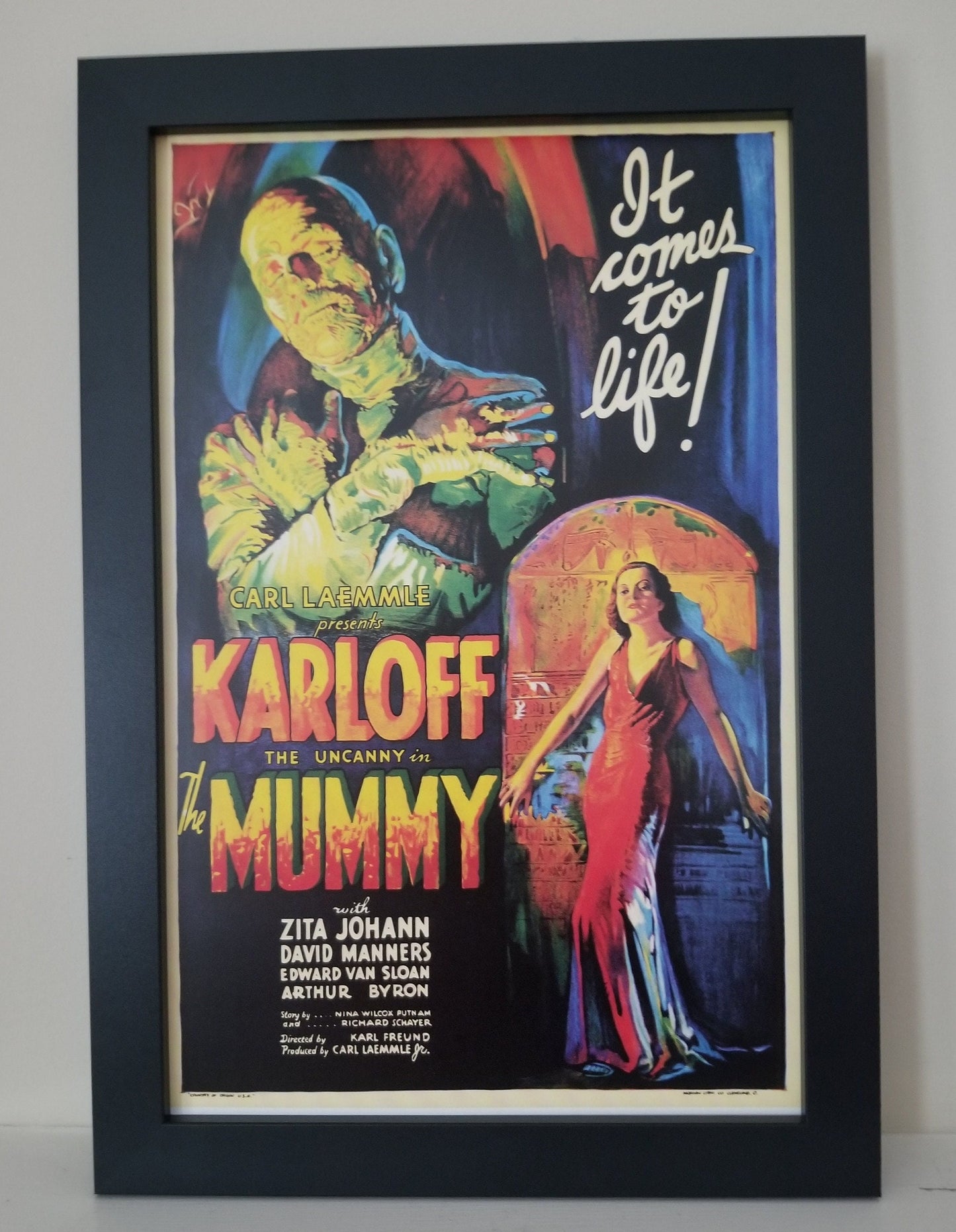 The Mummy with Boris Karloff From 1932.This Unframed 11x17 Poster is Printed on Heavy Card Stock Paper.