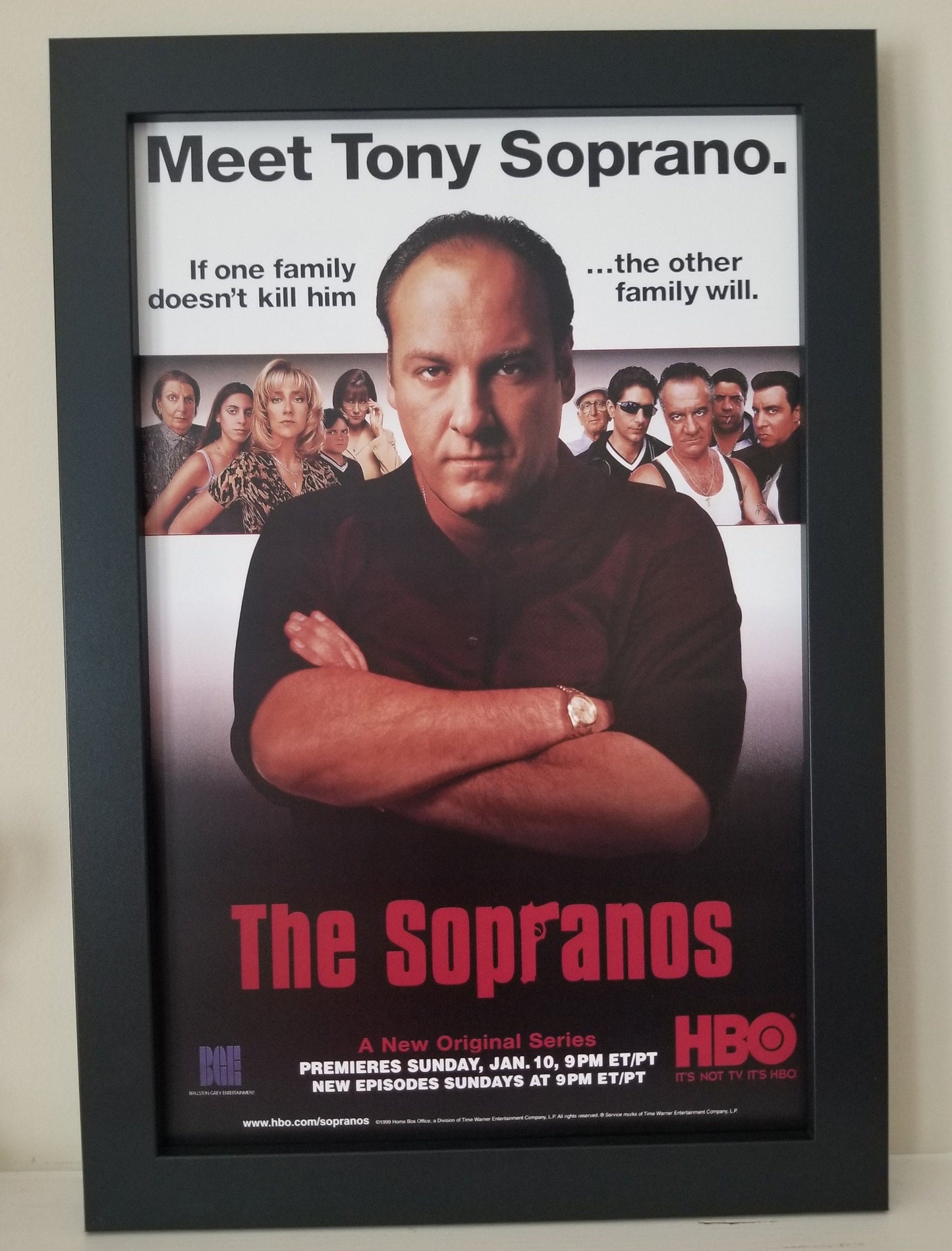 Tony Soprano Framed 11x17 Poster.The Sopranos Poster Printed on Heavy Card Stock .