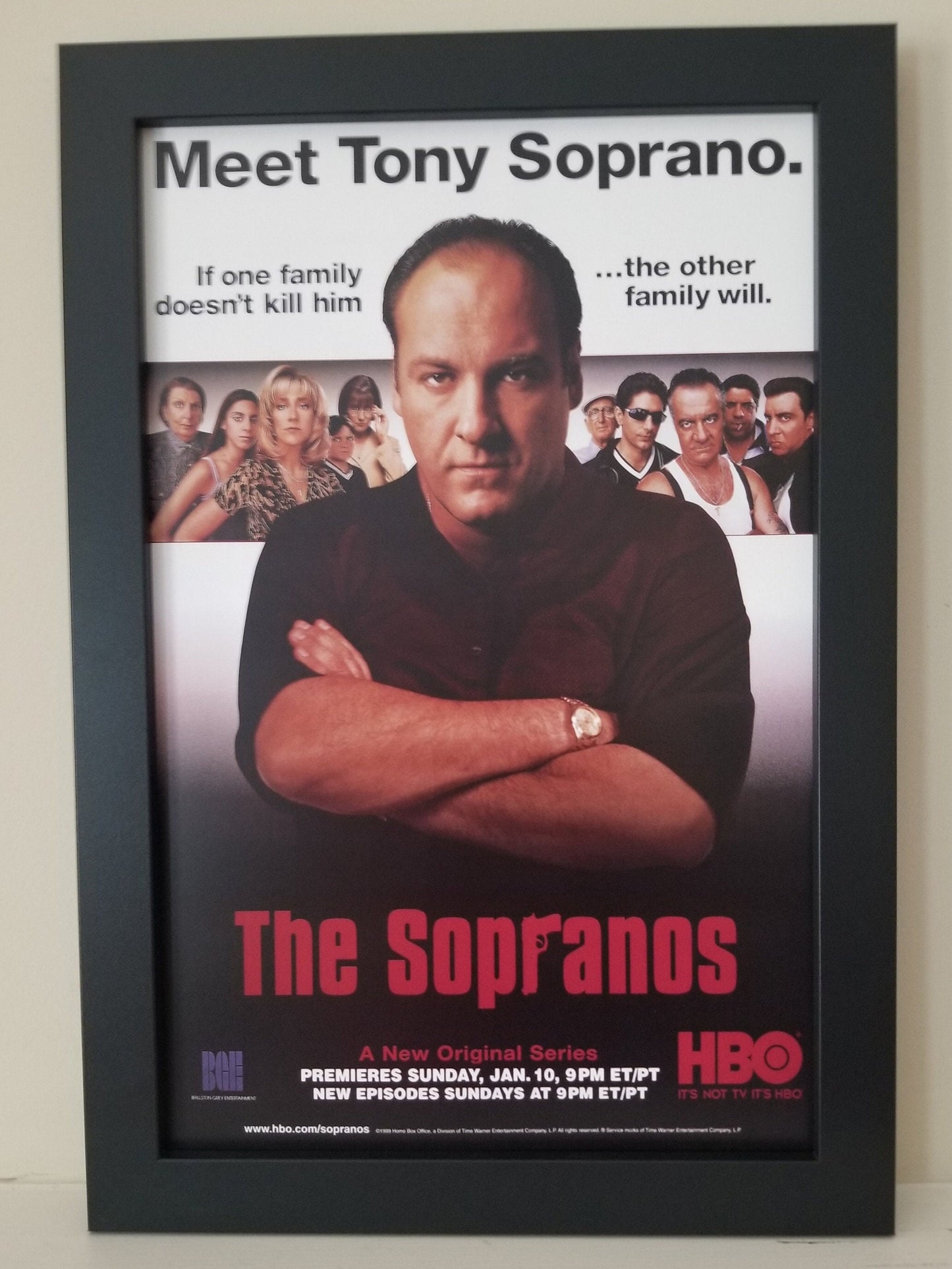 Tony Soprano Framed 11x17 Poster.The Sopranos Poster Printed on Heavy Card Stock .