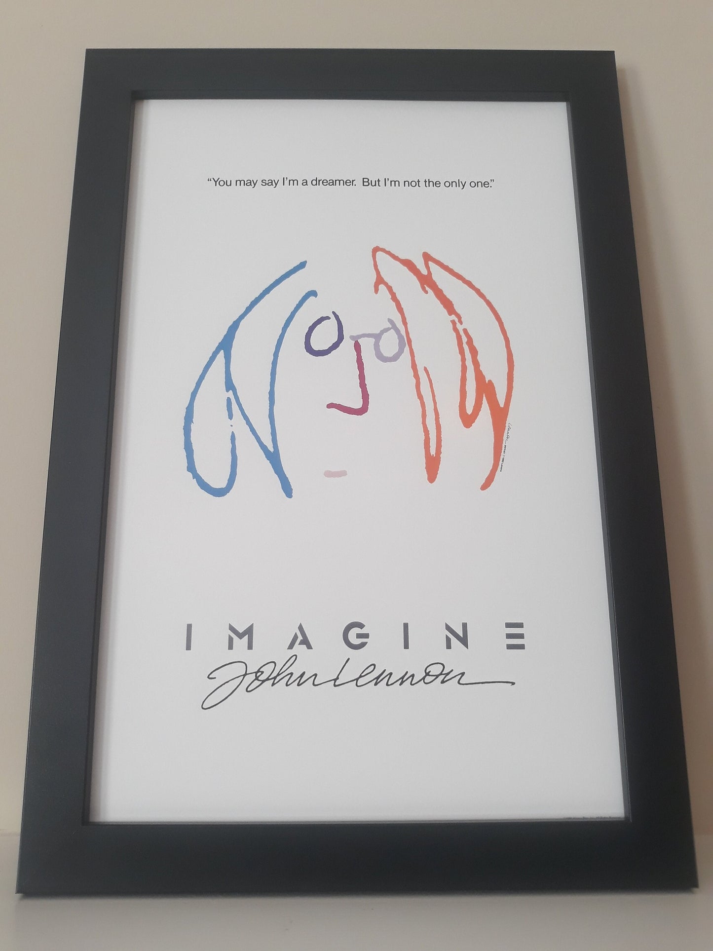 Imagine From John Lennon Unframed 11x17 Poster. Printed on Heavy Card Stock Paper.