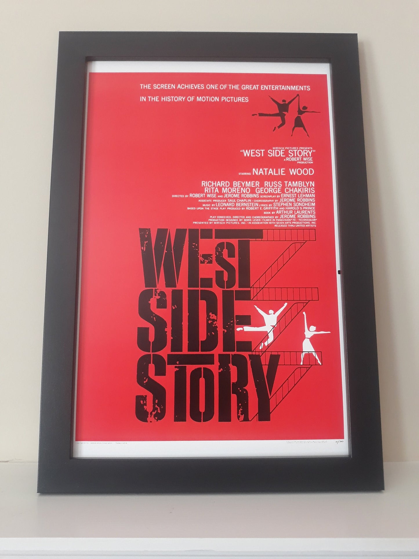 West Side Story Unframed 11x17 Poster. Custom Printed on  Heavy Card Stock Paper.