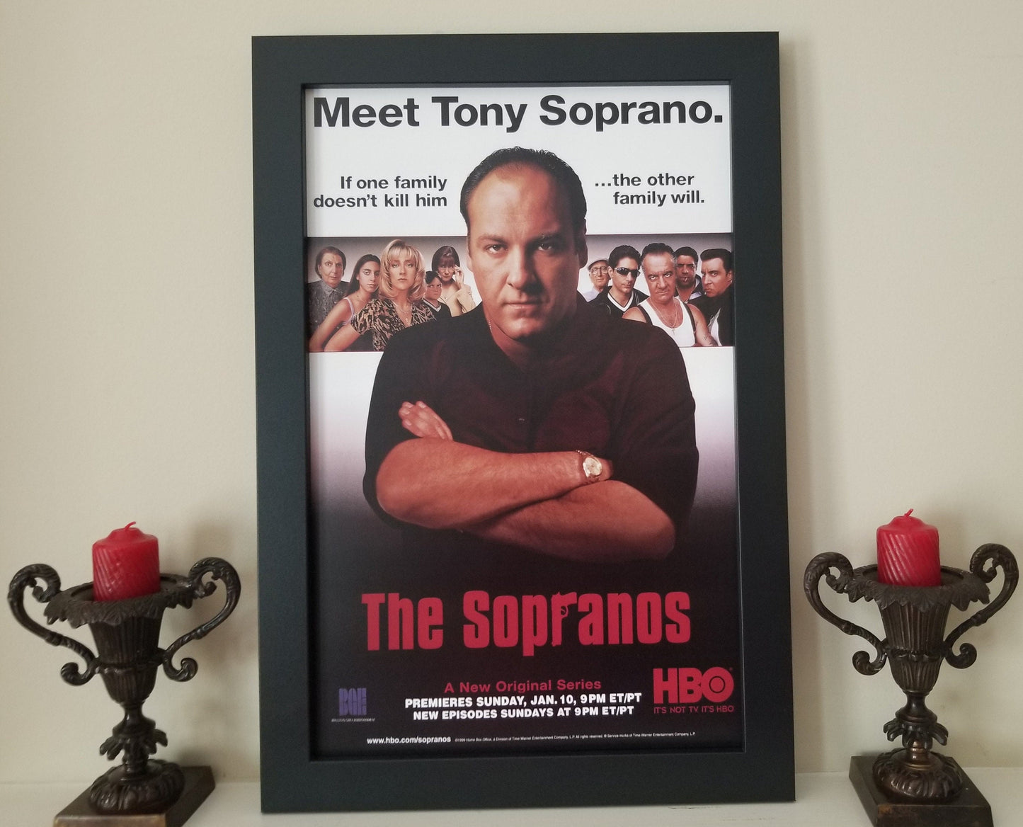 Tony Soprano Framed 11x17 Poster.The Sopranos Poster Printed on Heavy Card Stock .