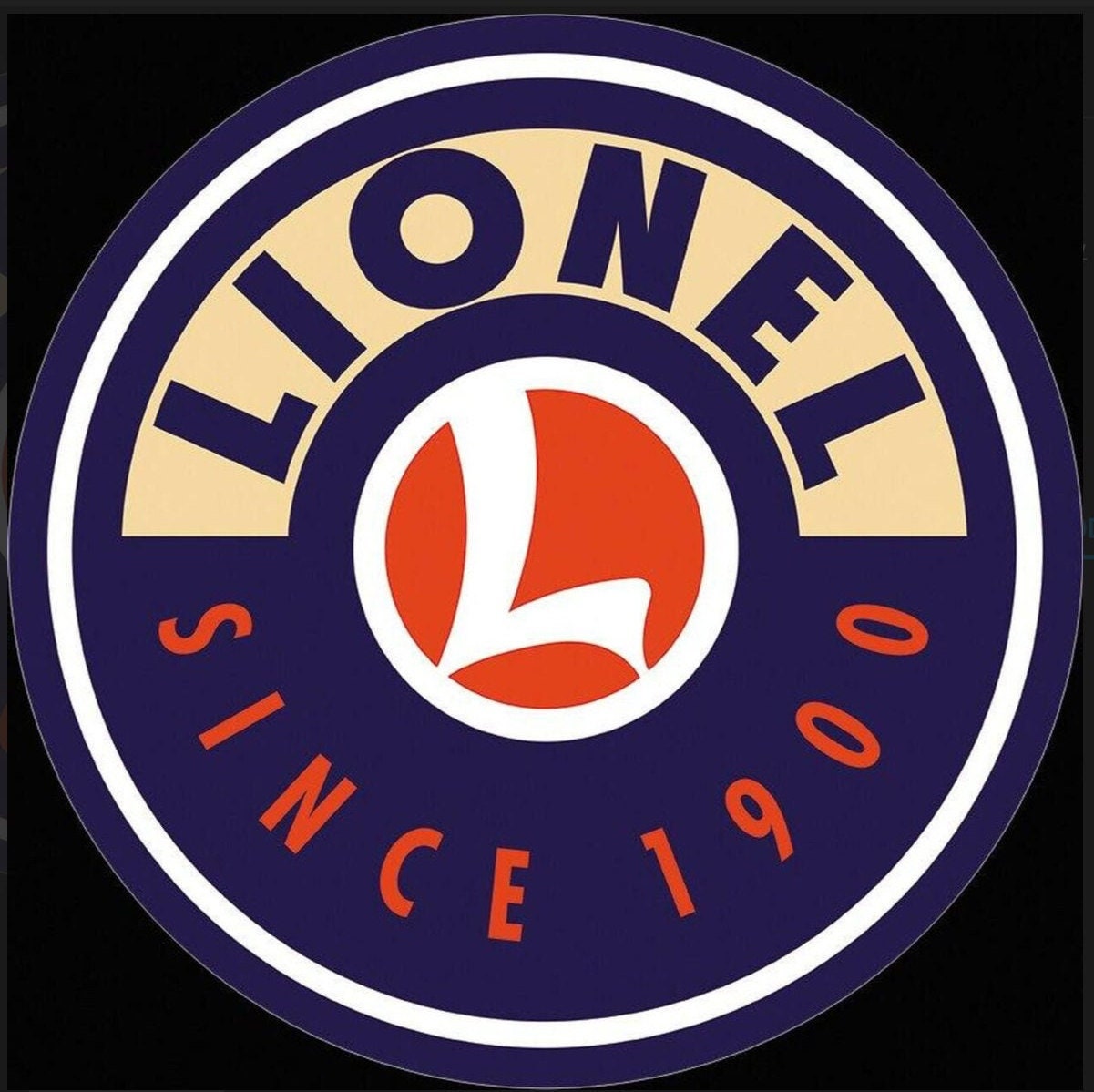 Lionel Trains Logo  on a 11.75 Diameter Tin Sign.This Sign Has A Smooth Clear Coat Finish.A Gift For Any Train Enthusiast.