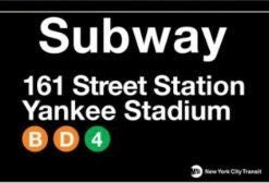 Yankee Stadium Replica Subway Sign on a 2x3 Refrigerator Magnet.Metal construction with Glossy Finish. MTA Officially Licensed Product..