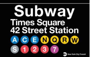 Times Square 42nd Street Replica Subway Sign on a 2x3 Refrigerator Magnet.Metal Construction Glossy Finish. MTA Officially Licensed product.