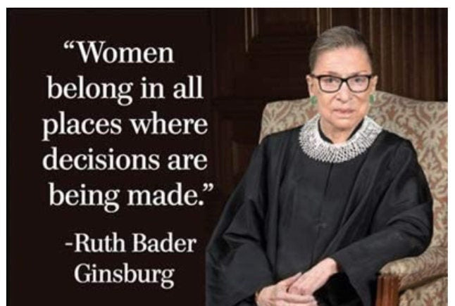 Quote From Ruth Bader Ginsburg on a 2x3 Steel Refrigerator Magnet with Glossy Finish.A Gift For Him or Her.