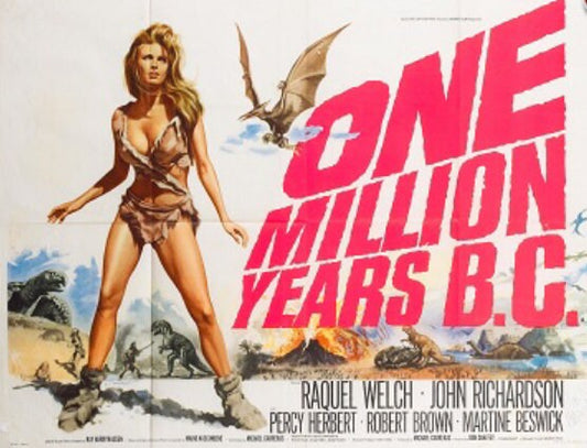 One Million Years BC With Raquel Welch on a Unframed 11x17 Poster Printed on Heavy Card Stock Paper.