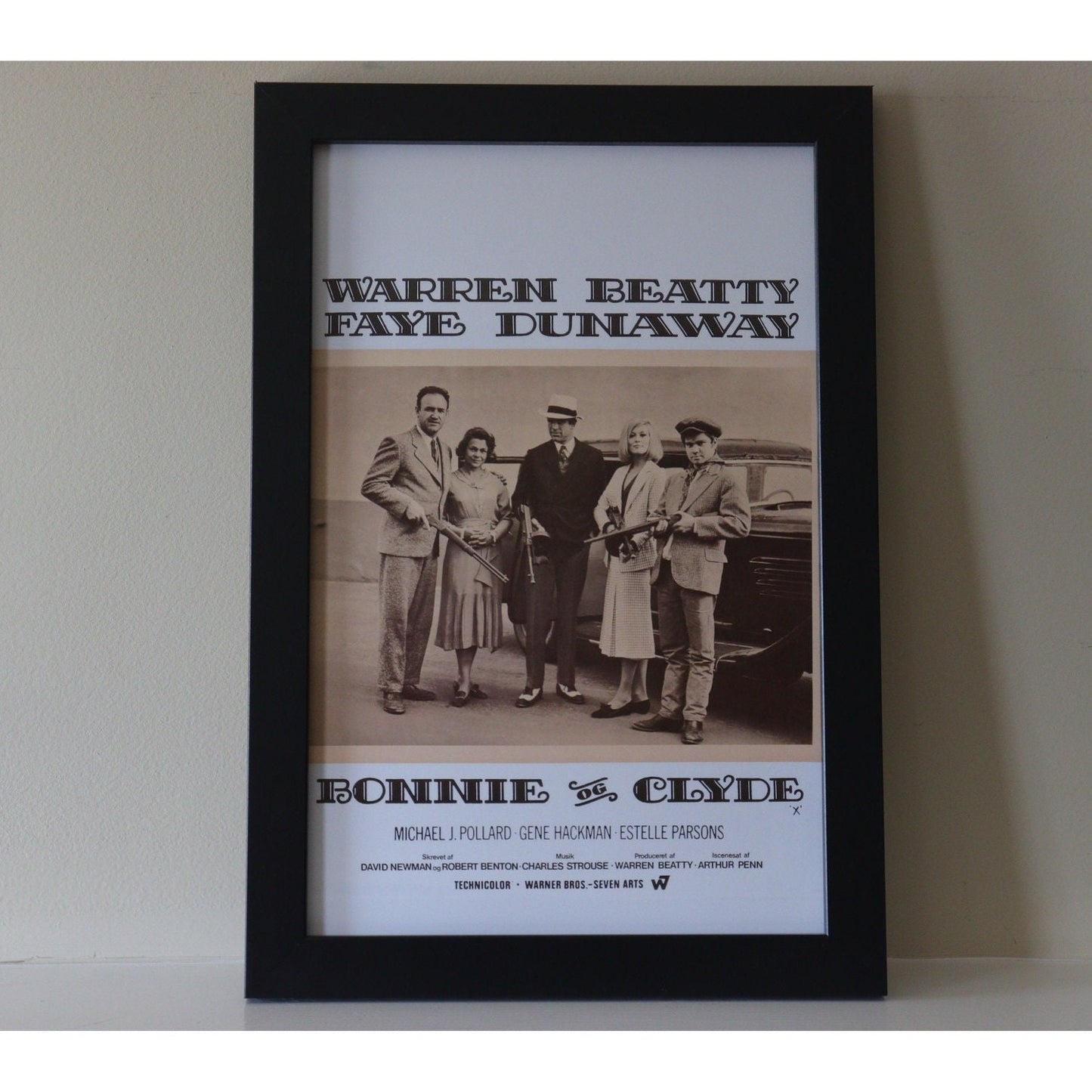 Bonnie and Clyde From 1967. Unframed Poster is Printed on Heavy Card Stock Paper.