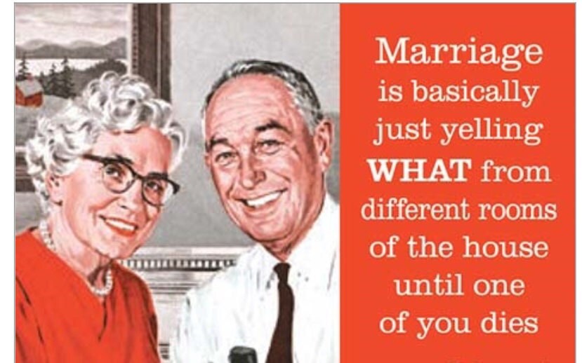 Marriage Is Basically Yelling What Until One of You Dies on a  2x3 Refrigerator Magnet with Glossy Finish.Gift For Her or Her.