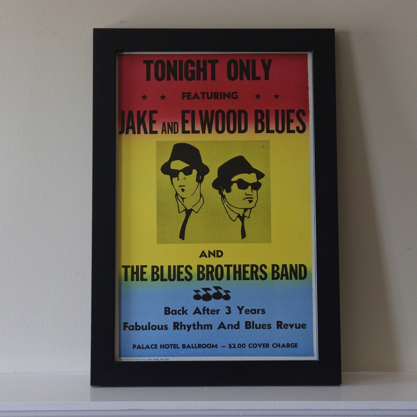 The Blues Brothers,Jake and Elwood.11x17 Unframed Poster is Printed on Heavy Card Stock.