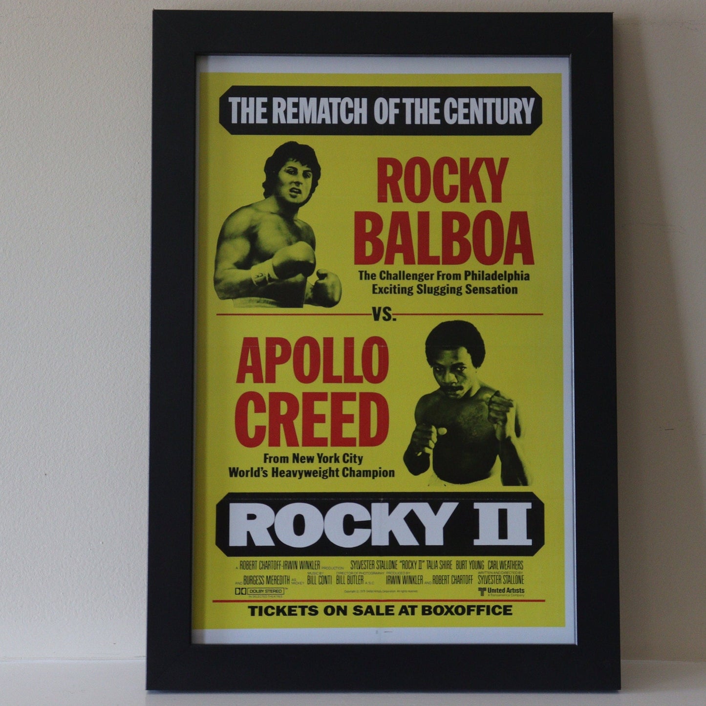 Rocky vs Apollo Creed From Rocky 2.Unframed 11x17 Poster is Printed on Heavy Car Stock Paper.