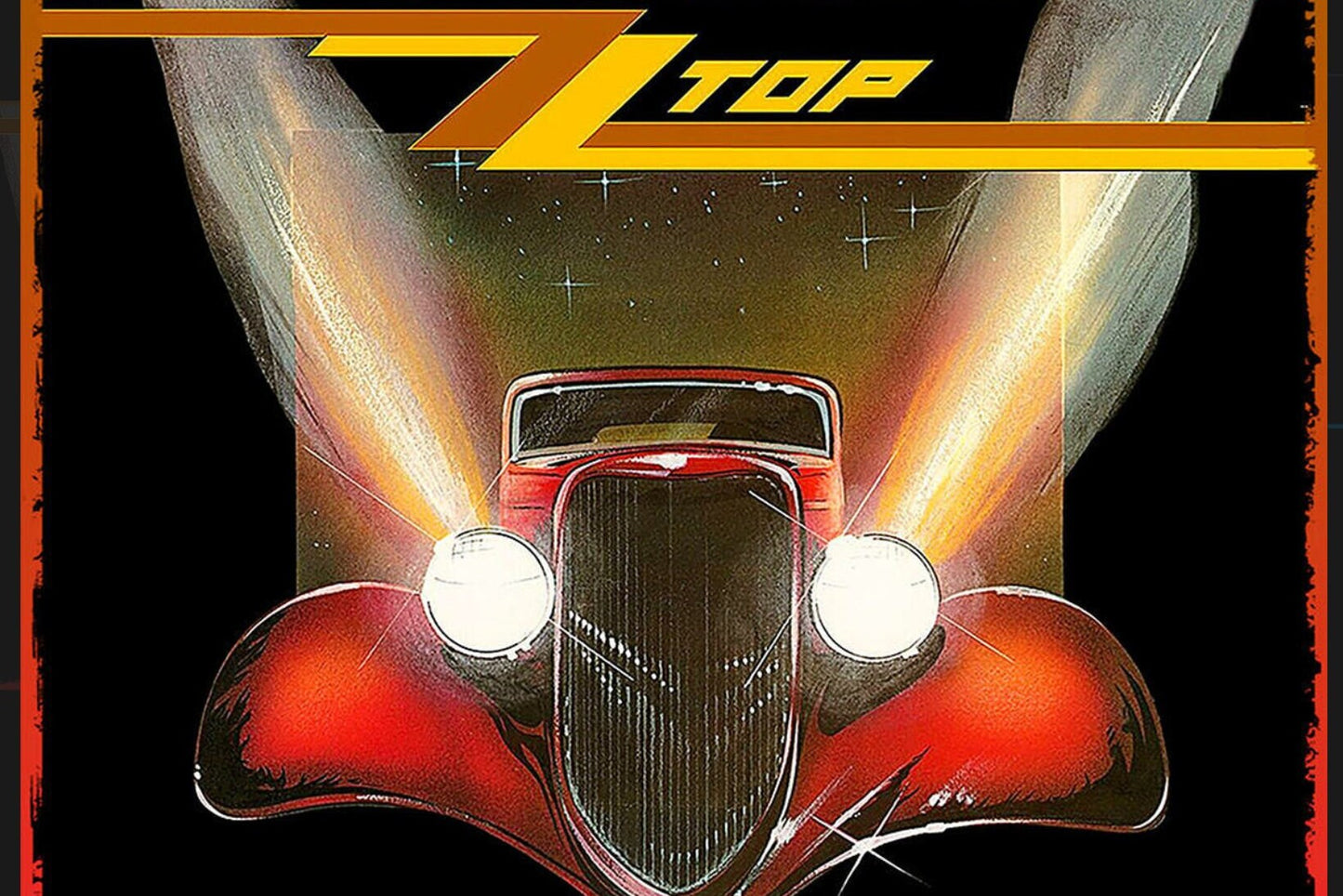 ZZ Top Album Cover Headlights on a 12.5”W x 16”H Tin Sign.Sign Has A Smooth Clear Coat Finish.Sign Is Suitable for Inside or Outdoor.