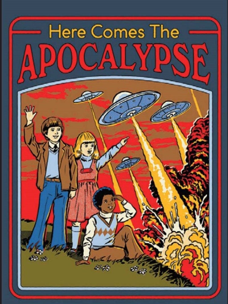 Here Comes The Apocalypse on a 2.5x3.5 Refrigerator Magnet with Glossy Finish With Steel Construction.Gift For Him or Her.