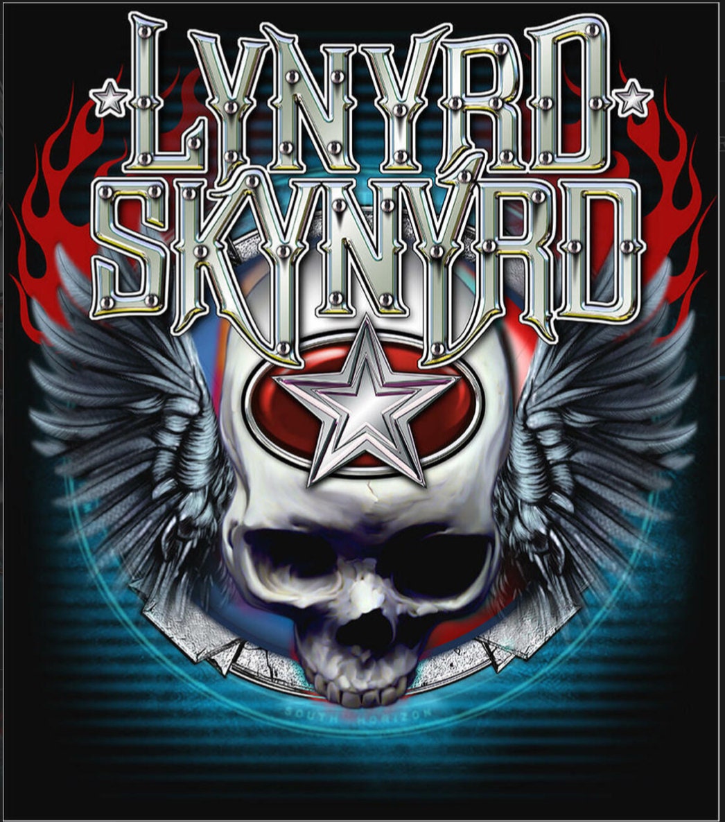 Lynryd Skynyrd,Winged Skull Cover on a 12.5” W x 16” H Tin Sign.This Quality Sign Has A Smooth Clear Coat Finish.Gift For Him or Her.