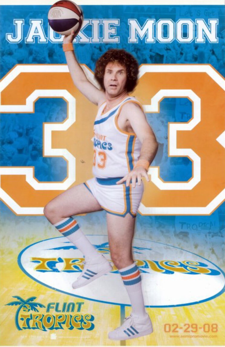 Semi Pro and Jackie Moon 11x17 Unframed Poster is Printed on Heavy Card Stock Paper.