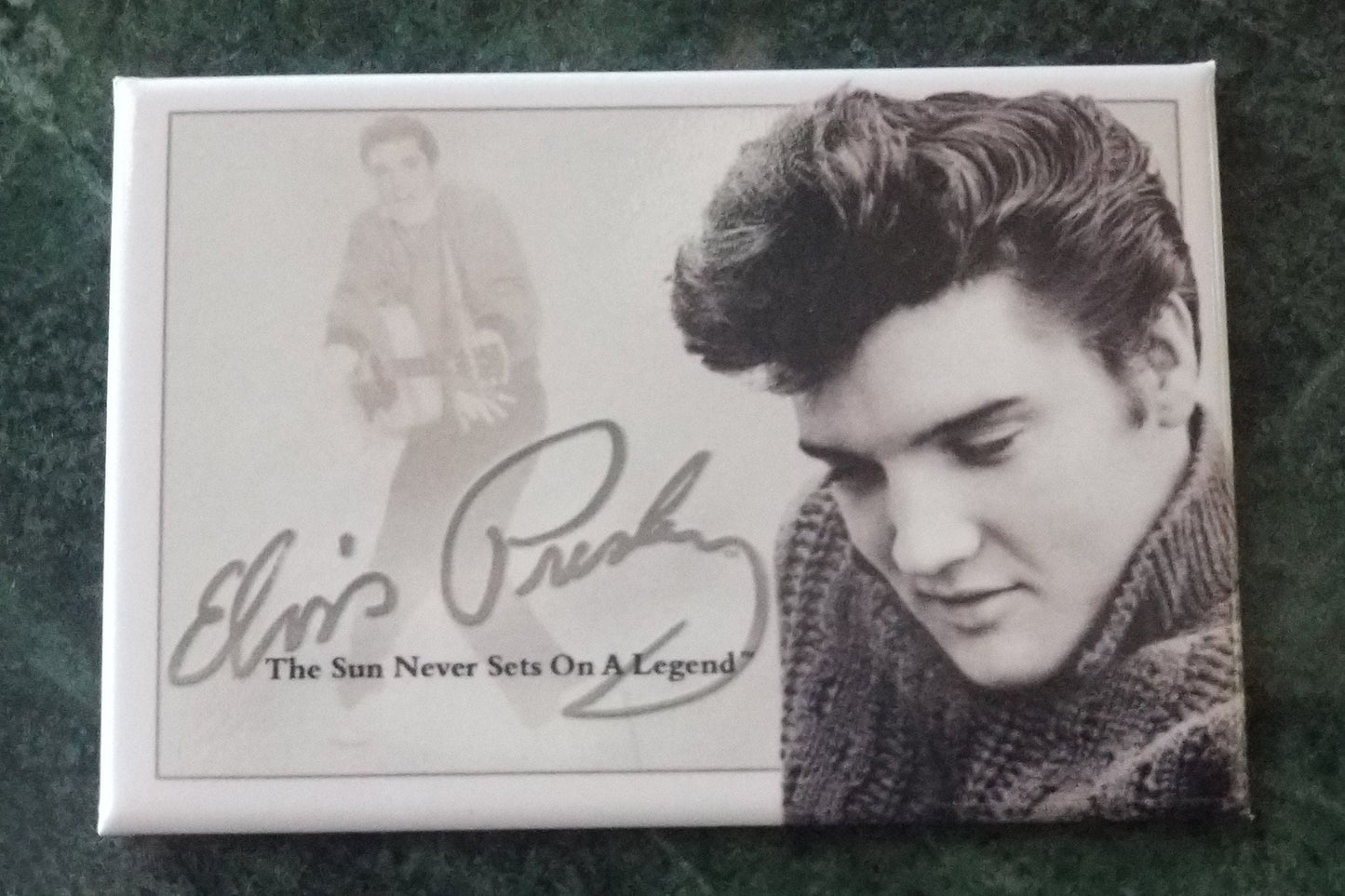 Elvis Presley,The King Of Rock and Roll on a 2 x 3 Refrigerator Magnet with Glossy Finish,Metal Construction.Gift For Him or Her.