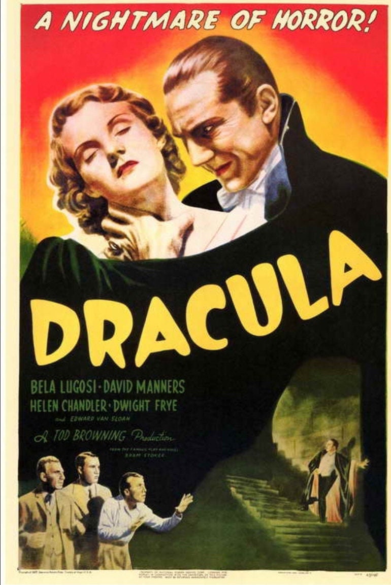 Dracula with Bella Lugosi From 1931. 11x17 Unframed Poster,Printed on Heavy Card Stock Paper.